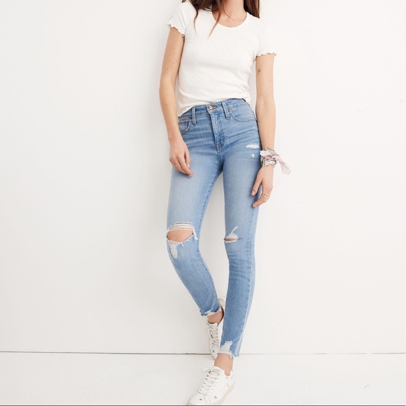 Madewell Denim - Madewell 9" High-Rise Jeans Distressed-Hem Edition